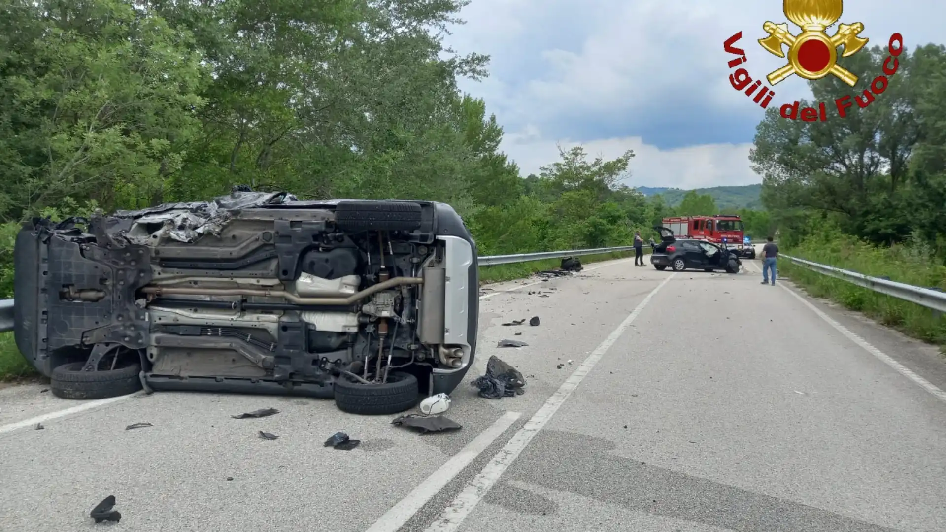 Fondo Valle Verrino: schianto tra due auto sul territorio di Pietrabbondante. Diversi feriti.